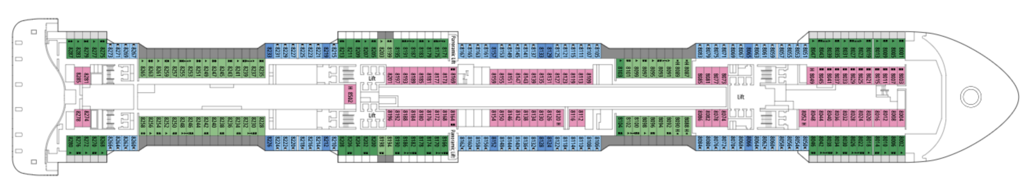 Deck 8 - Marion Island plan